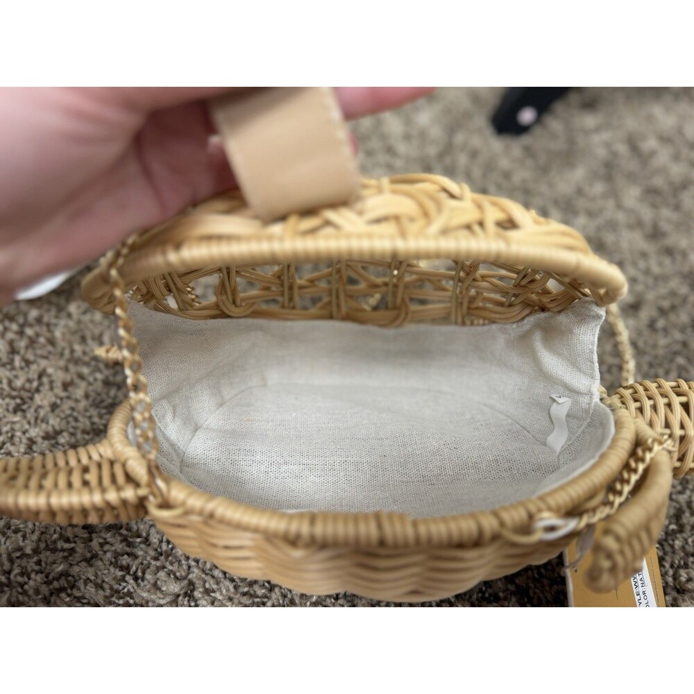 Tommy Bahama Woven Sea Turtle Crossbody Bag Natural Straw Viral Beach Purse NWT - Picture 6 of 13